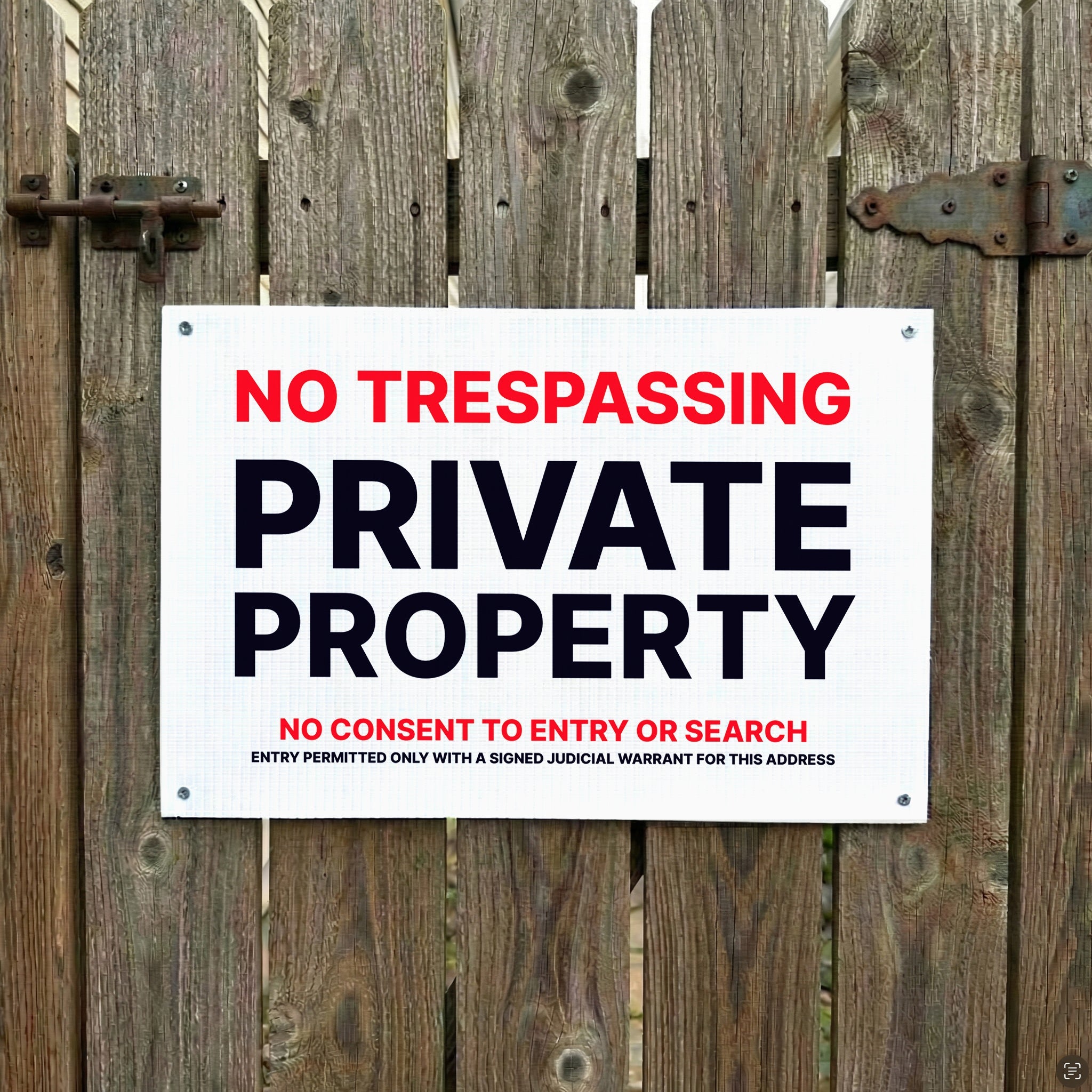 No Trespassing No Consent Sign